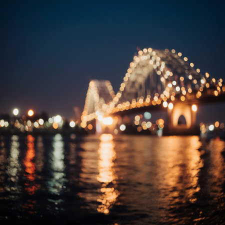 Abstract blur and defocused Bosphorus Bridge in Istanbul, Turkeyの素材