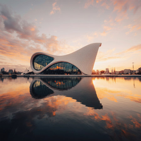 City of Arts and Sciences (Ciudad de las Artes y las Ciencias) is a modern cultural center in Valencia, Spain.の素材