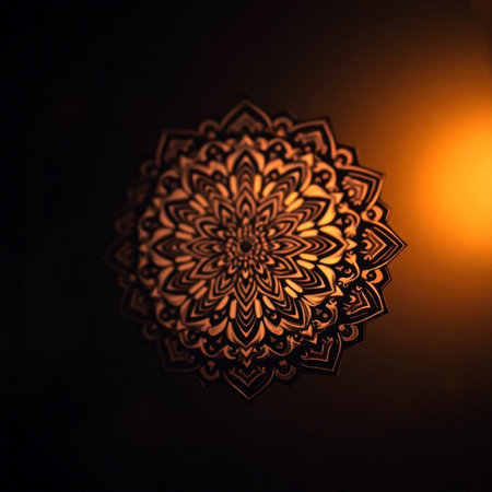 Beautiful Mandala. Vintage decorative elements. Hand drawn background. Islam, Arabic, Indian, ottoman motifs.の素材