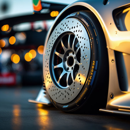 Lamborghini Huracan sports car wheel. Lamborghini Huracan is an Italian sports car manufacturer.の素材