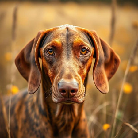 Portrait of a beautiful dachshund dog in the fieldの素材