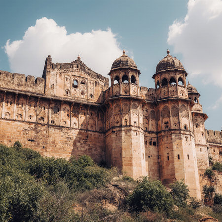 The Amber Fort in Jaipur, Rajasthan, Indiaの素材