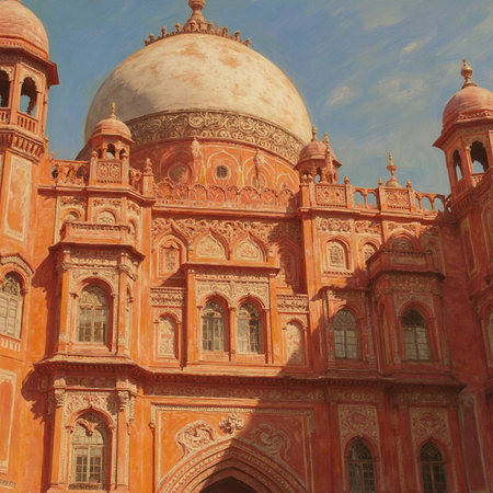 Humayun's Tomb, Delhi, India. Humayun's Tomb is a mausoleum in Delhi, India.の素材