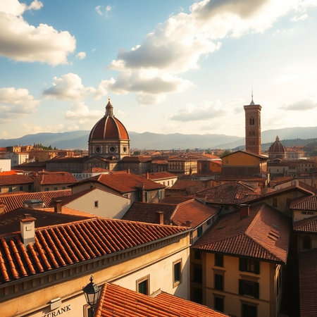 Panoramic view of Florence, Tuscany, Italy.の素材