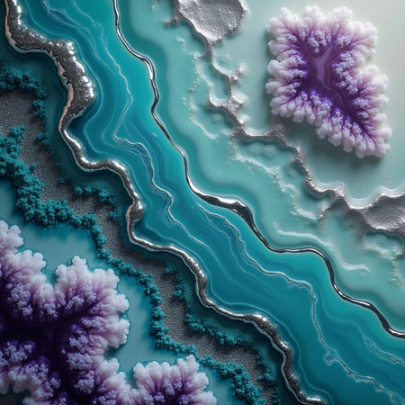 3D surreal illustration. sacred geometry. Mysterious psychedelic relaxation pattern. fractal abstract texture. Digital artwork graphic astrology magicの素材