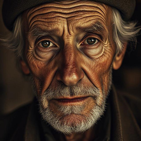 Portrait of an old man. Portrait of an old man.の素材