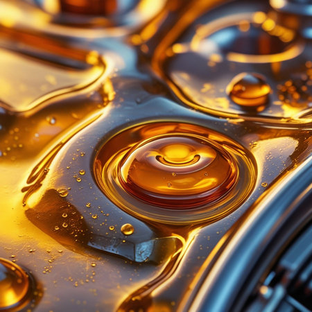 Oil drops on the surface of the oil tank. Close-upの素材