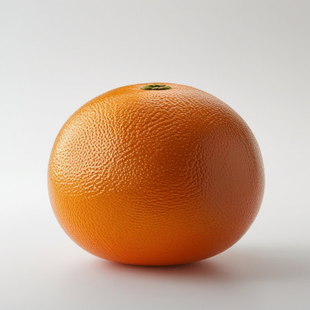 Orange fruit on white background. Clipping path included for easy editing.の素材