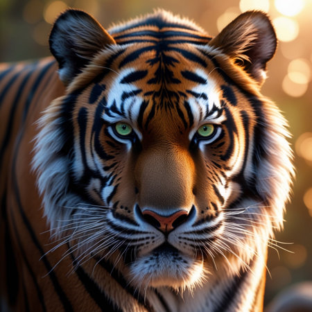 Portrait of a tiger in the wild. Close-up.の素材