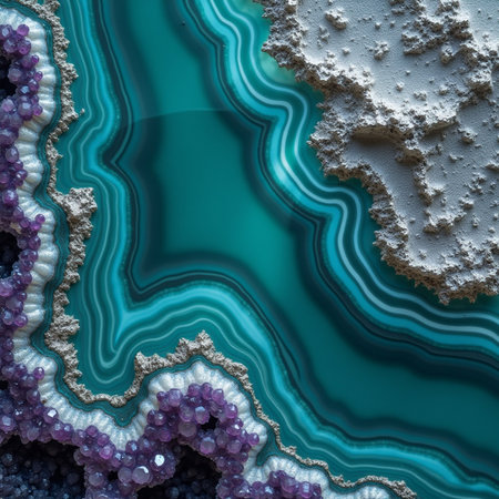 Abstract background with blue agate. 3d rendering, 3d illustration.の素材