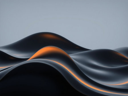 Abstract wavy background. 3d rendering, 3d illustration.の素材