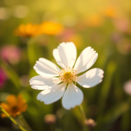 Cosmos flowers in the garden with soft focus, nature background.の素材