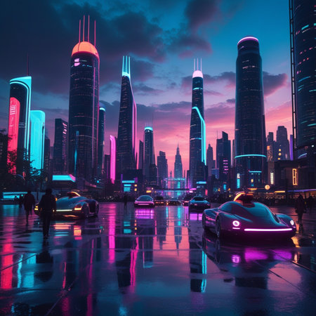 Shanghai Lujiazui Finance and Trade Zone of the modern city night backgroundの素材