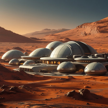 Astronomical observatory in the desert. 3d render.の素材