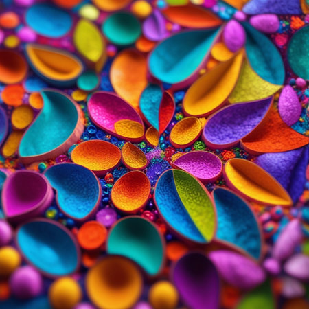 abstract background of the colorful petals of a flower. macroの素材