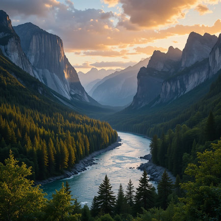 Yosemite National Park, California, United States of America.の素材