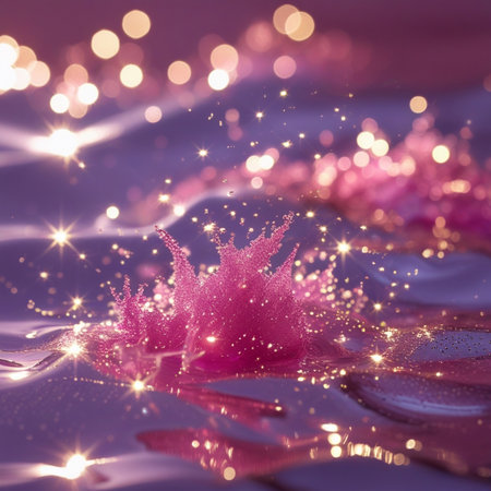 Abstract background with water drops and bokeh lights. 3d renderingの素材