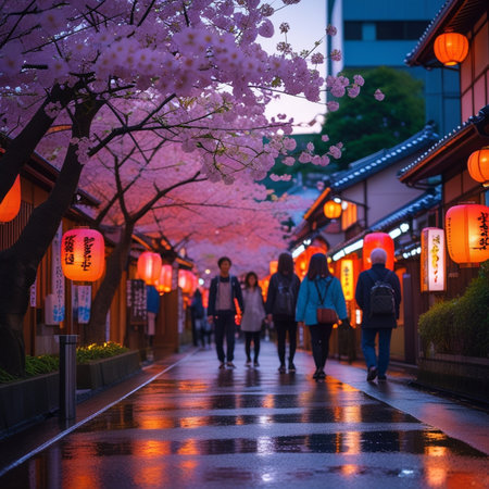 Cherry blossoms in Kyoto, Japanの素材