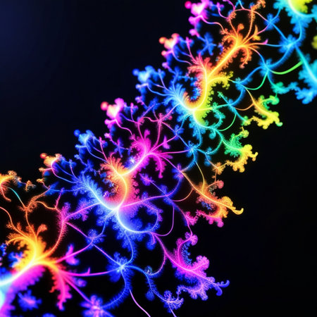 abstract fractal background a computer-generated 2D illustration, textureの素材