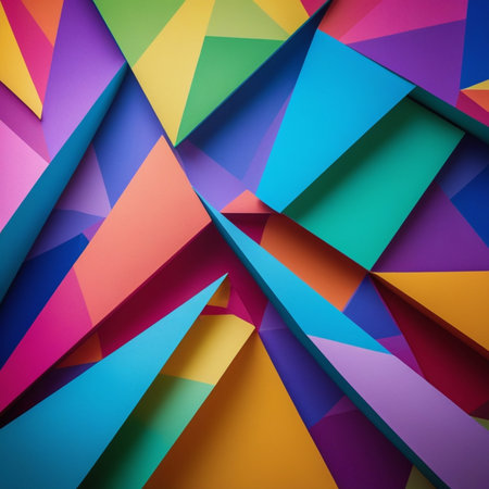 Abstract geometric background with colored triangles. Vector illustration. Eps 10.の素材