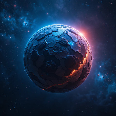 Earth in space. 3D render. Elements of this image furnished by NASAの素材