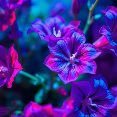 Beautiful purple flowers in the garden. Selective focus. Nature.の素材