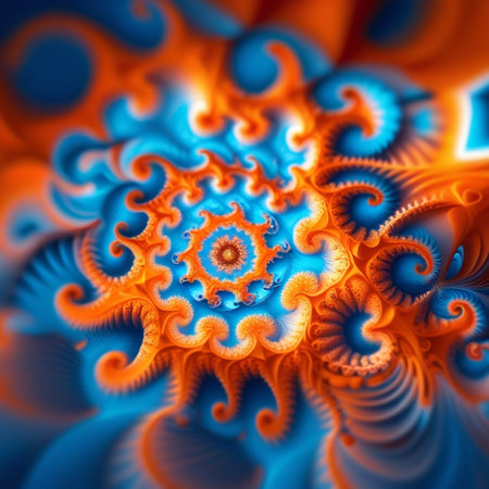 abstract fractal. Fractal art background for creative design. Decoration for wallpaper, desktop, poster, cover booklet. Print for clothes, t-shirt. creative illustration for designの素材