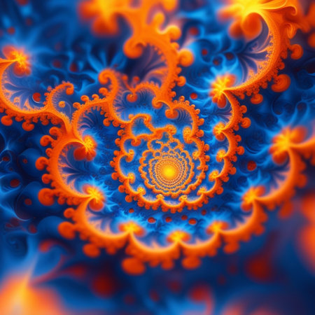 abstract fractal. Fractal art background for creative design. Decoration for wallpaper, desktop, poster, cover booklet. Print for clothes, t-shirt. creative illustration for designの素材