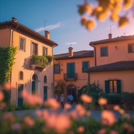 Piazza dei Signori in Tuscany, Italyの素材