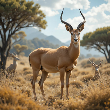 Impala antelope (Aepyceros melampus) in Africaの素材