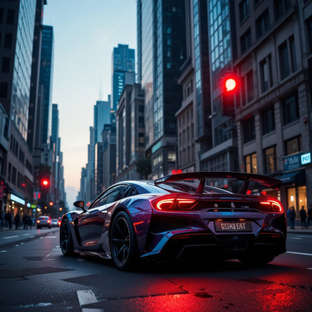 Lamborghini Huracan in Manhattan.の素材