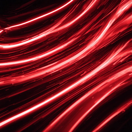 Abstract red background with lines and waves. Texture for creativity and design.の素材