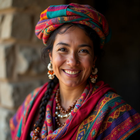 Portrait of an unidentified Burmese woman wearing traditional clothes in Mandalay, Myanmar.の素材