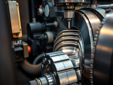 Industrial machining and milling machine. Small depth of field.の素材