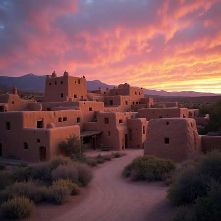 Sunset in the desert of Ait Benhaddou, Moroccoの素材