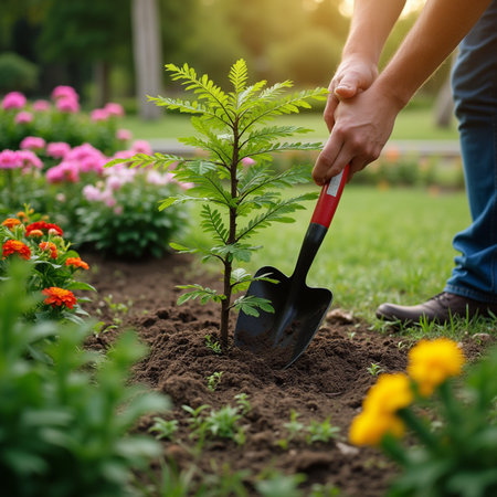 Gardening, Planting, Planting and Gardening Concept.の素材