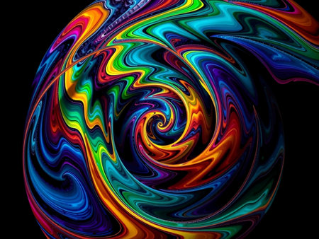 Abstract coloring background of the gradient with visual wave,twirl and lighting effectsの素材