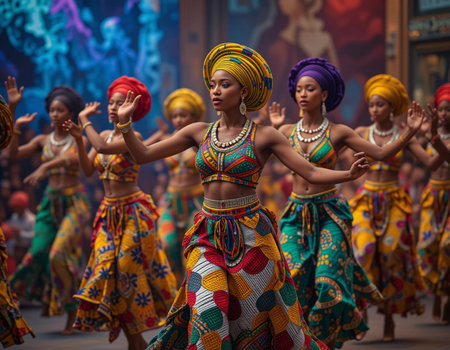 Unidentified dancers perform at the Kolkata Flower Festival.の素材