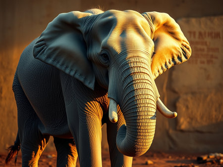 African elephant in Chobe National Park, Botswana, Africa.の素材