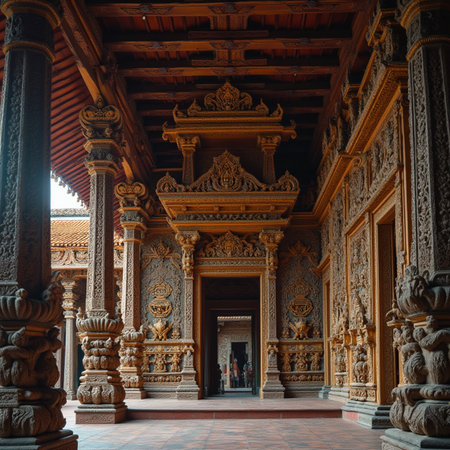 Buddhist temple in Thailand, Wat Phra That Hariphunchaiの素材