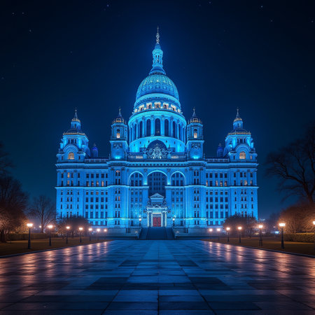 State Capitol Building in Washington DC at night. United States of America.の素材