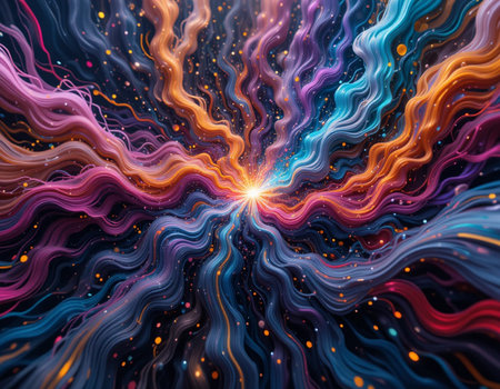 abstract fractal background a computer-generated 2D illustration, textureの素材