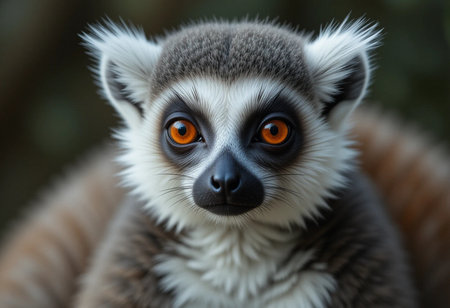 Ring-tailed lemur (Lemur catta) portraitの素材