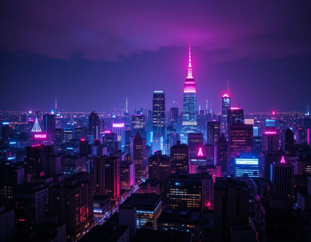 Shanghai skyline at night. Shanghai is the capital of China.の素材