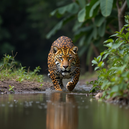 Jaguar (Panthera onca) in Pantanal, Brazilの素材