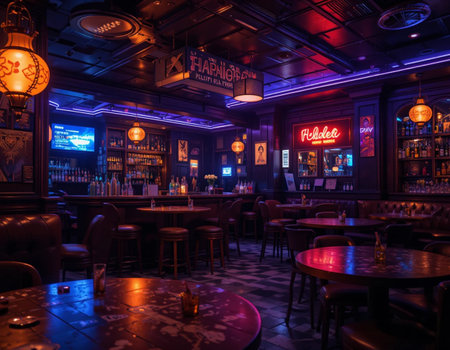 The interior of the night club.の素材