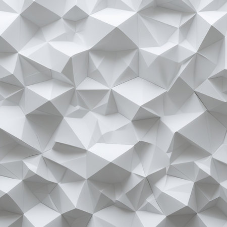 Abstract white polygonal background. 3d rendering, 3d illustration.の素材