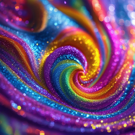 abstract multicolored background with bokeh defocused lightsの素材