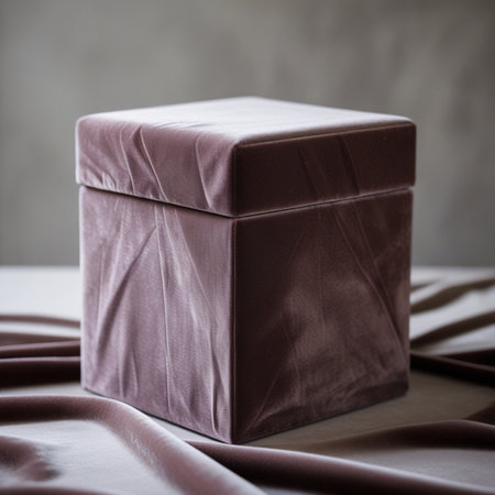 gift box on the table, soft focus background, vintage styleの素材