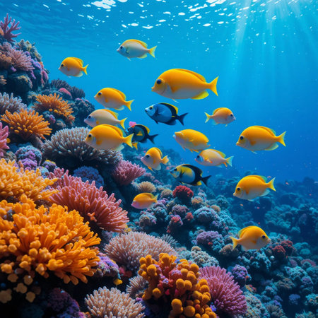 Tropical fish and coral reef in the Red Sea. Egyptの素材